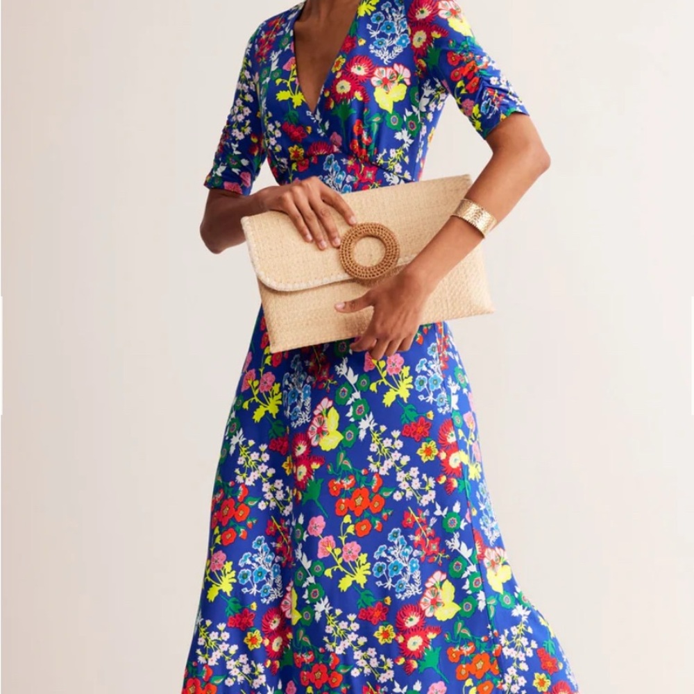 Boden Vibrant Floral Midi Dress